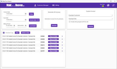 Invoice Generator - Maid from Heaven Ltd project image